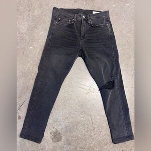 Rag And Bone Jeans Denim Fit 1 Skinny Grey black Destroy 31x27